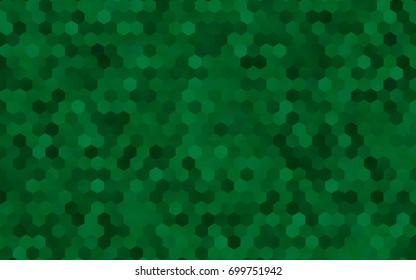 Light Green vector blurry hexagon background design. Geometric background in Origami style with gradient. 