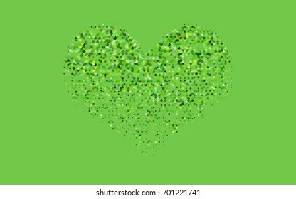 Light Green vector blurry hexagon background design. Geometric background in Origami style with gradient. 