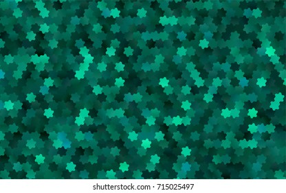 Light Green vector blurry hexagon background design. Geometric background in Origami style with gradient. 