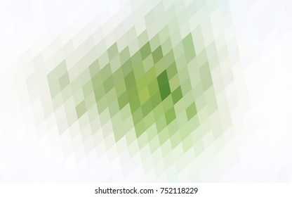 Light Green vector blurry rectangular background. Geometric background in square style with gradient. The pattern can be used for brand-new background.