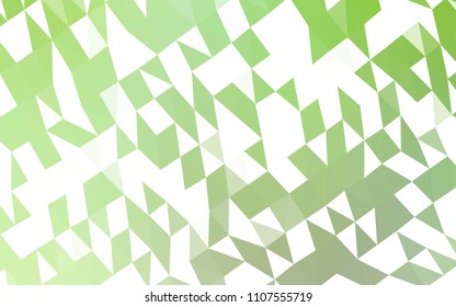 Light Green vector blurry texture. Creative geometric illustration in Origami style with gradient. Triangular pattern for your business design.