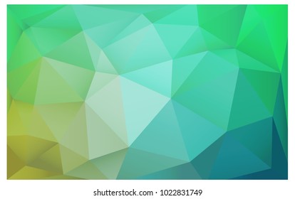 Light Green vector blurry triangle background design. Geometric background in Origami style with gradient. 