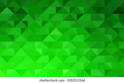 Light Green vector blurry triangle template. Colorful illustration in abstract style with gradient. A completely new template for your business design.