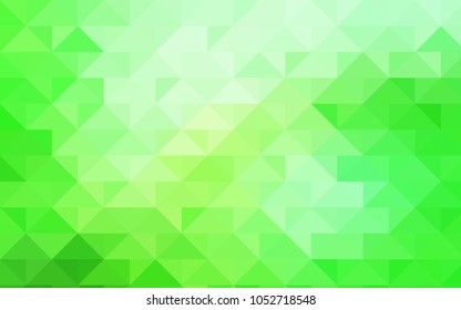 Light Green vector blurry triangle template. Creative illustration in halftone style with gradient. The template can be used as a background for cell phones.