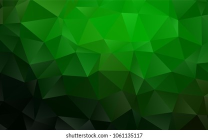 Light Green vector blurry triangle template. Brand-new colored illustration in blurry style with gradient. Brand-new style for your business design.
