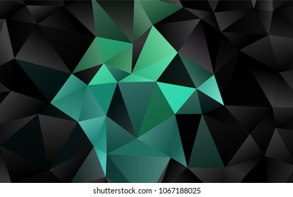 Light Green vector blurry triangle background. Shining illustration, which consist of triangles. The elegant pattern can be used as part of a brand book.