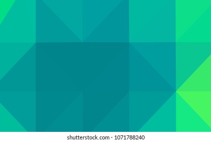 Light Green vector blurry triangle texture. Polygonal abstract illustration with gradient. That new template can be used for your brand book.