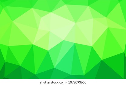 Light Green vector blurry triangle pattern. Colorful illustration in abstract style with gradient. Textured pattern can be used for background.