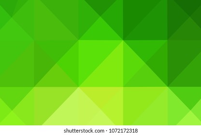 Light Green vector blurry triangle texture. Geometric illustration in Origami style with gradient.  The best triangular design for your business.