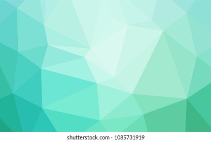Light Green vector blurry triangle texture. Colorful illustration in polygonal style with gradient. Triangular pattern for your business design.