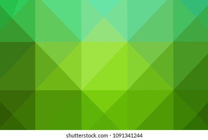 Light Green vector blurry triangle pattern. A sample with polygonal shapes. A completely new design for your business.