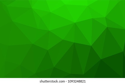 Light Green vector blurry triangle template. A completely new color illustration in a  polygonal style. Triangular pattern for your business design.