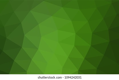 Light Green vector blurry triangle pattern. Colorful illustration in abstract style with gradient. Brand new design for your business.