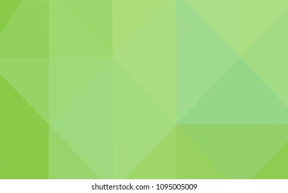 Light Green vector blurry triangle template. Polygonal abstract illustration with gradient. Brand-new style for your business design.