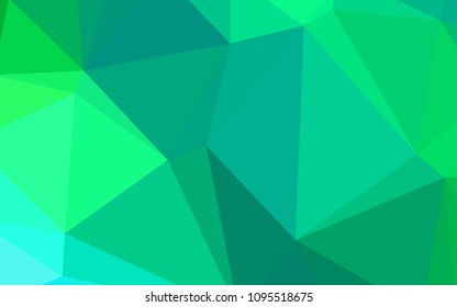 Light Green vector blurry triangle texture. Elegant bright polygonal illustration with gradient. The template for cell phone's backgrounds.
