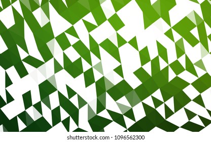 Light Green vector blurry triangle pattern. Creative geometric illustration in Origami style with gradient. The template can be used as a background for cell phones.