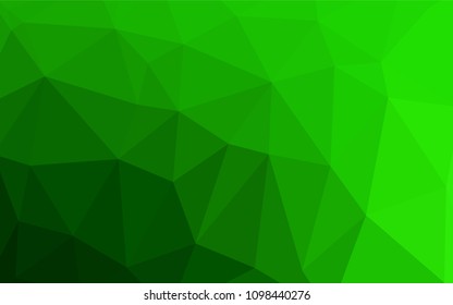 Light Green vector blurry triangle template. Elegant bright polygonal illustration with gradient. A completely new template for your business design.