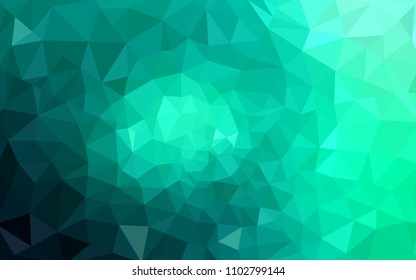 Light Green vector blurry triangle background design. Geometric background in Origami style with gradient. 