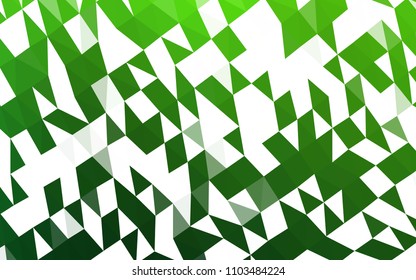 Light Green vector blurry triangle background. Brand new colored illustration in blurry style with gradient. The template can be used as a background for cell phones.