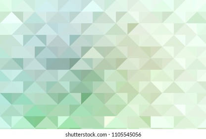 Light Green vector blurry triangle template. A vague abstract illustration with gradient. Triangular pattern for your business design.
