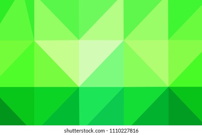 Light Green vector blurry triangle texture. Elegant bright polygonal illustration with gradient. That pattern can be used as a part of a brand book.