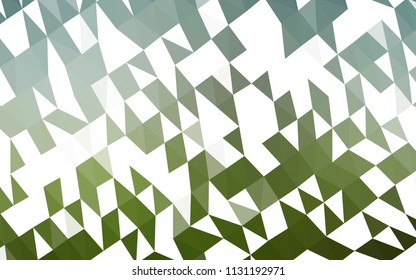 Light Green vector blurry triangle pattern. Geometric illustration in Origami style with gradient.  Brand new style for your business design.