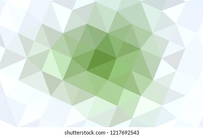 Light Green vector blurry triangle template. Modern geometrical abstract illustration with gradient. That new template can be used for your brand book.
