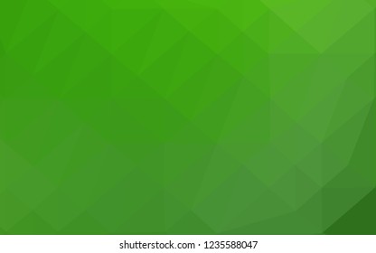 Light Green vector blurry triangle template. Brand new colorful illustration in with gradient. Triangular pattern for your business design.