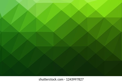 Light Green vector blurry triangle template. Geometric illustration in Origami style with gradient. Brand new style for your business design.