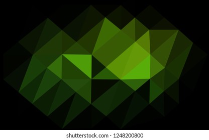 Light Green vector blurry triangle pattern. Glitter abstract illustration with an elegant design. Template for your brand book.