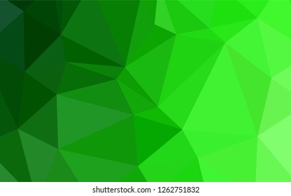 Light Green vector blurry triangle template. Colorful abstract illustration with gradient. The template for cell phone's backgrounds.