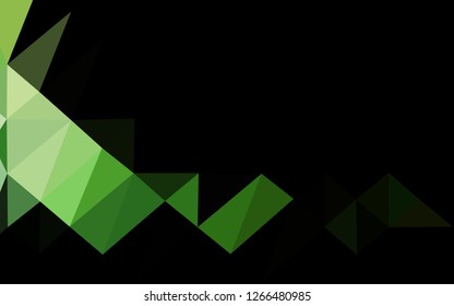 Light Green vector blurry triangle texture. Colorful illustration in abstract style with gradient. Brand new design for your business.