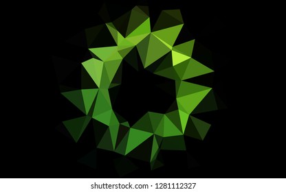 Light Green vector blurry triangle texture. A sample with polygonal shapes. New texture for your design.