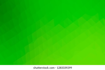 Light Green vector blurry triangle texture. Colorful illustration in abstract style with gradient. Polygonal design for your web site.