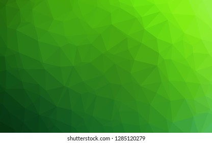 Light Green vector blurry triangle pattern. An elegant bright illustration with gradient. Textured pattern for background.