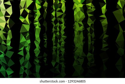 Light Green vector blurry triangle pattern. Brand new colorful illustration in with gradient. Textured pattern for background.