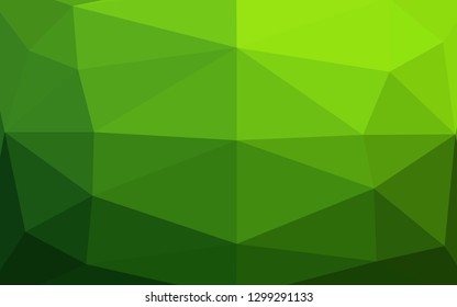 Light Green vector blurry triangle texture. A vague abstract illustration with gradient. Textured pattern for background.