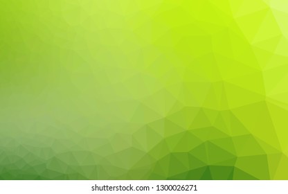 Light Green vector blurry triangle template. Colorful illustration in abstract style with gradient. Polygonal design for your web site.