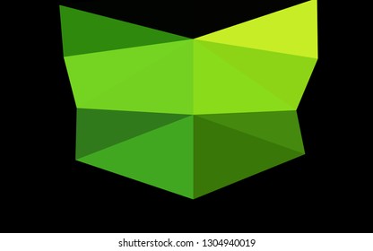 Light Green vector blurry triangle template. Creative illustration in halftone style with gradient. Template for your brand book.
