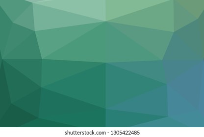 Light Green vector blurry triangle texture. A sample with polygonal shapes. Triangular pattern for your business design.