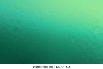 Light Green vector blurry triangle texture. Creative illustration in halftone style with gradient. Template for your brand book.