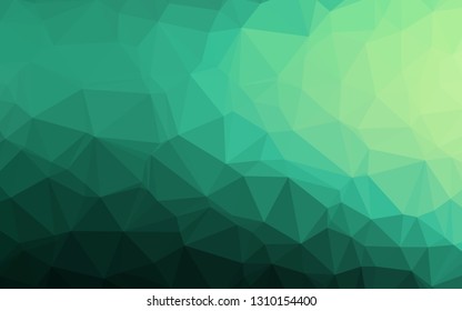 Light Green vector blurry triangle pattern. Shining colored illustration in a Brand new style. Triangular pattern for your business design.