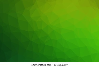 Light Green vector blurry triangle pattern. Colorful illustration in Origami style with gradient.  Template for your brand book.