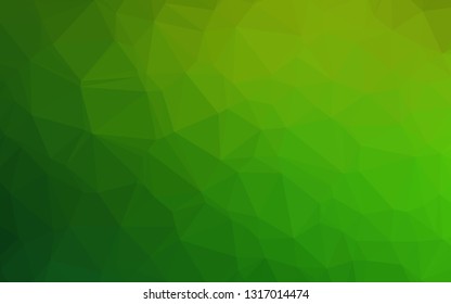 Light Green vector blurry triangle pattern. A completely new color illustration in a vague style. Template for a cell phone background.