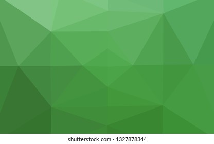 Light Green vector blurry triangle template. Shining illustration, which consist of triangles. Template for your brand book.