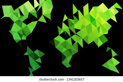 Light Green vector blurry triangle pattern. Geometric illustration in Origami style with gradient. The best triangular design for your business.