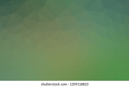 Light Green vector blurry triangle template. Triangular geometric sample with gradient.  Polygonal design for your web site.