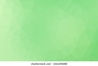 Light Green vector blurry triangle pattern. Brand new colorful illustration in with gradient. The best triangular design for your business.