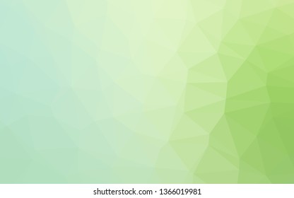 Light Green vector blurry triangle pattern. Colorful illustration in abstract style with gradient. Triangular pattern for your business design.