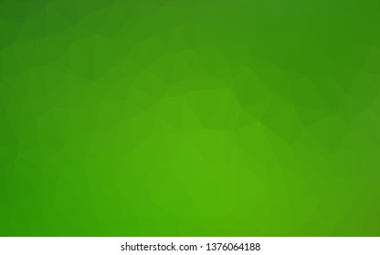 Light Green vector blurry triangle texture. A sample with polygonal shapes. Completely new design for your business.